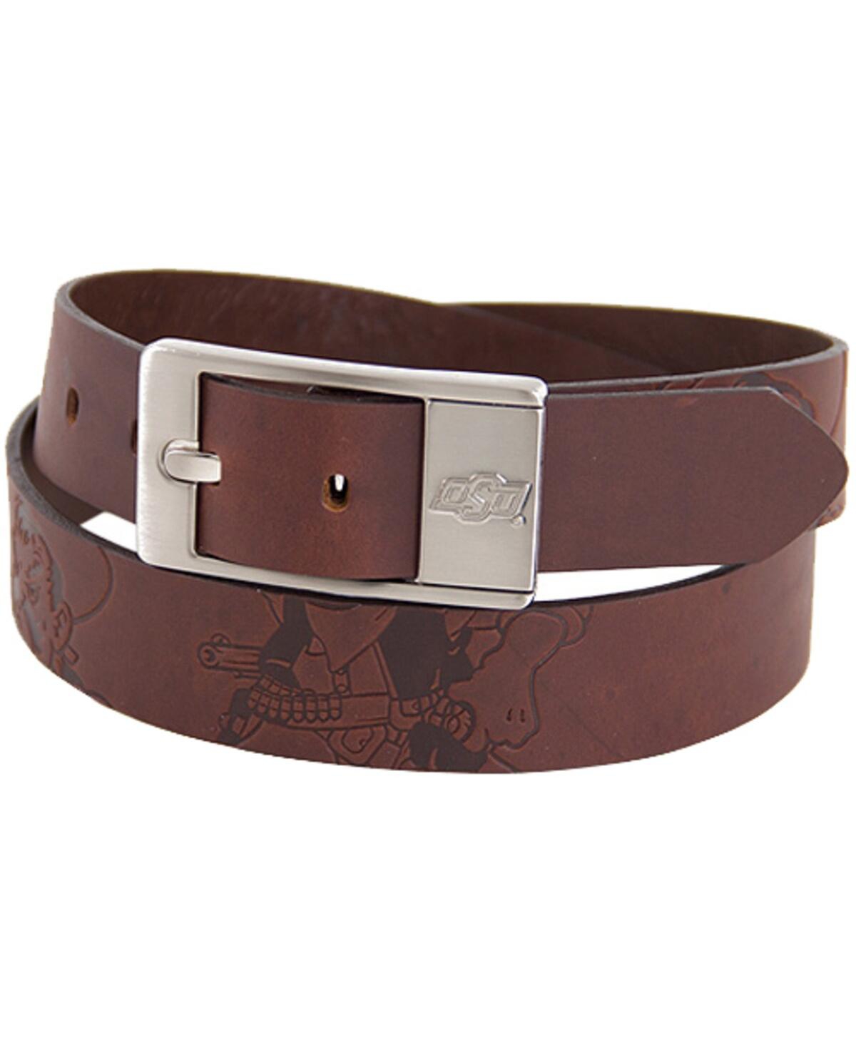 Shop Eagles Wings Men's Oklahoma State Cowboys Brandish Leather Belt In Brown