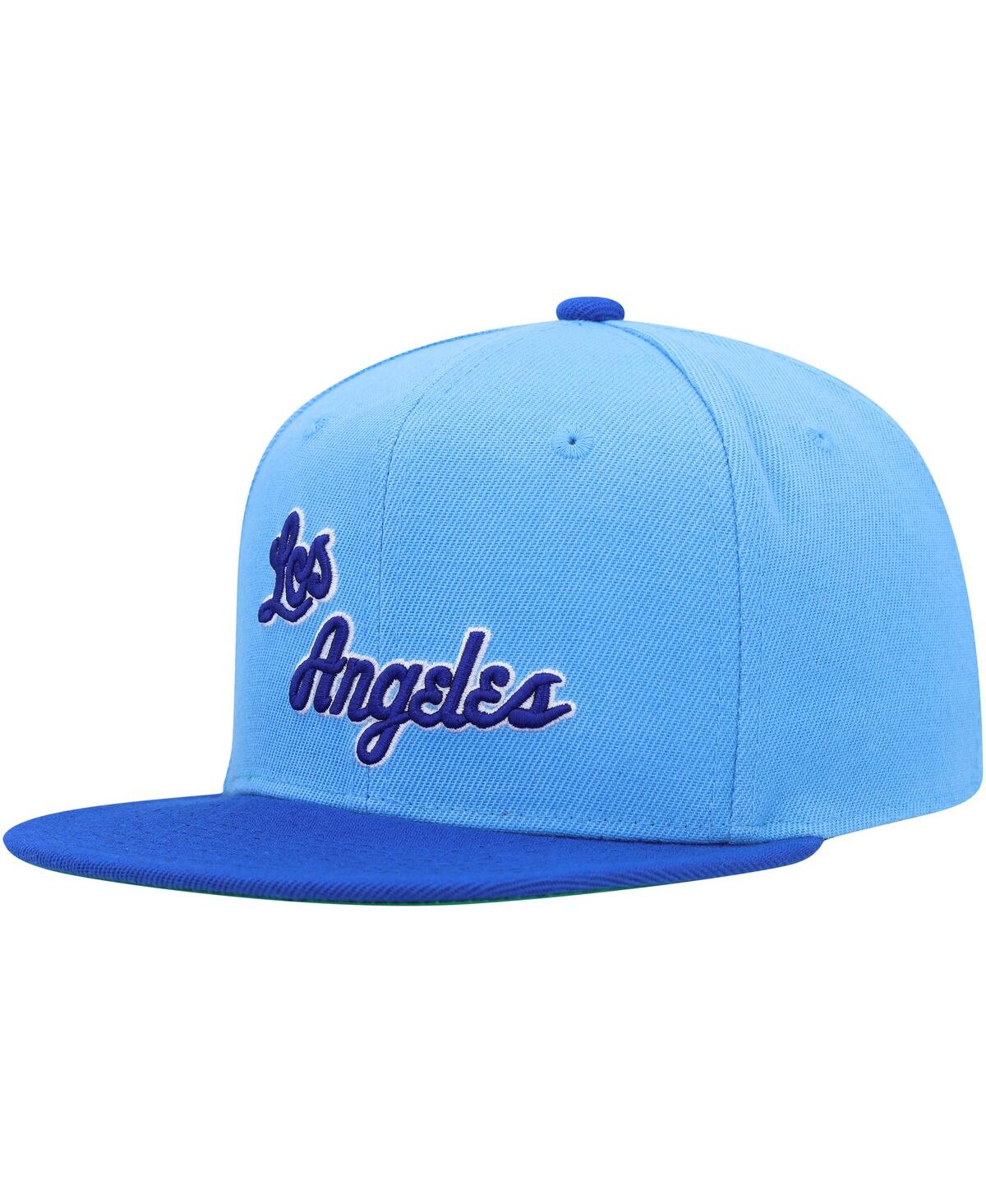 Mitchell & Ness Kids' Big Boys And Girls  Powder Blue, Royal Los Angeles Lakers Two-tone Snapback Hat In Powder Blue,royal