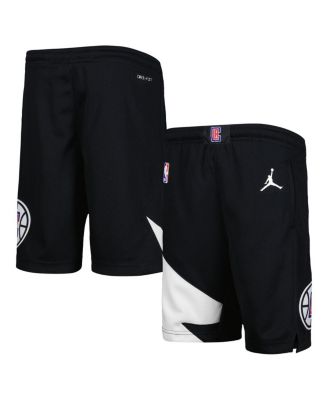 Big Boys and Girls Black LA Clippers Statement Edition Swingman Performance Shorts