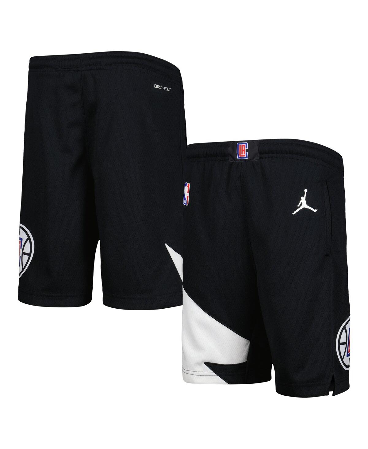 Jordan Big Boys And Girls  Brand Black La Clippers Statement Edition Swingman Performance Shorts In Black