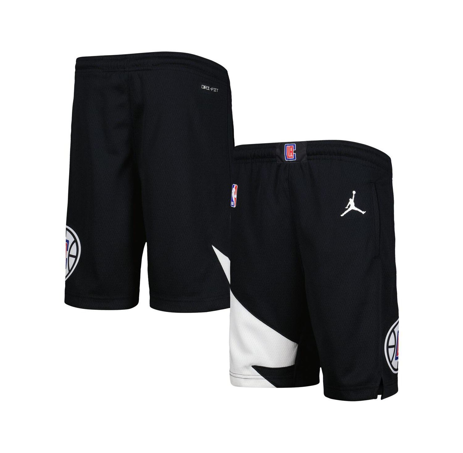 Big Boys and Girls Black LA Clippers Statement Edition Swingman Performance Shorts