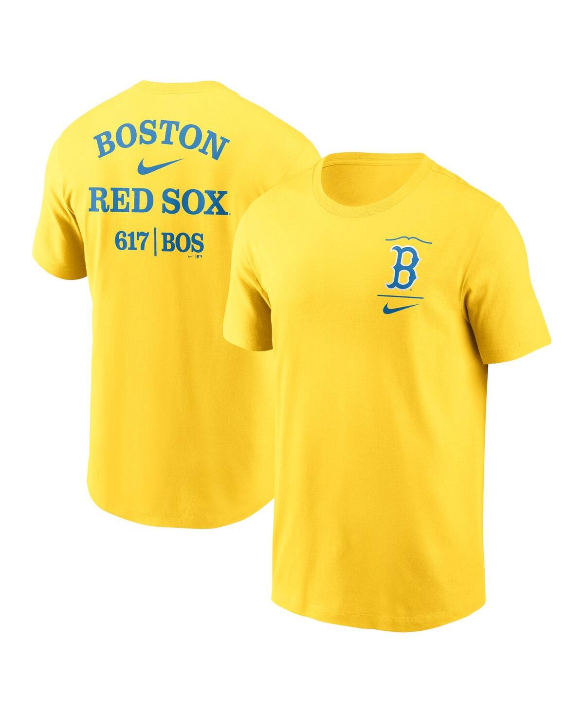 Shop Nike Men's  Gold Boston Red Sox City Connect 2-hit T-shirt