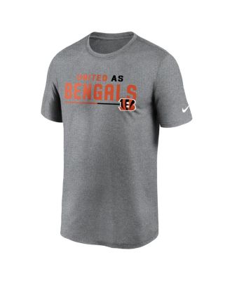 Men's Heather Gray Cincinnati Bengals Legend Team Shoutout Performance T-shirt