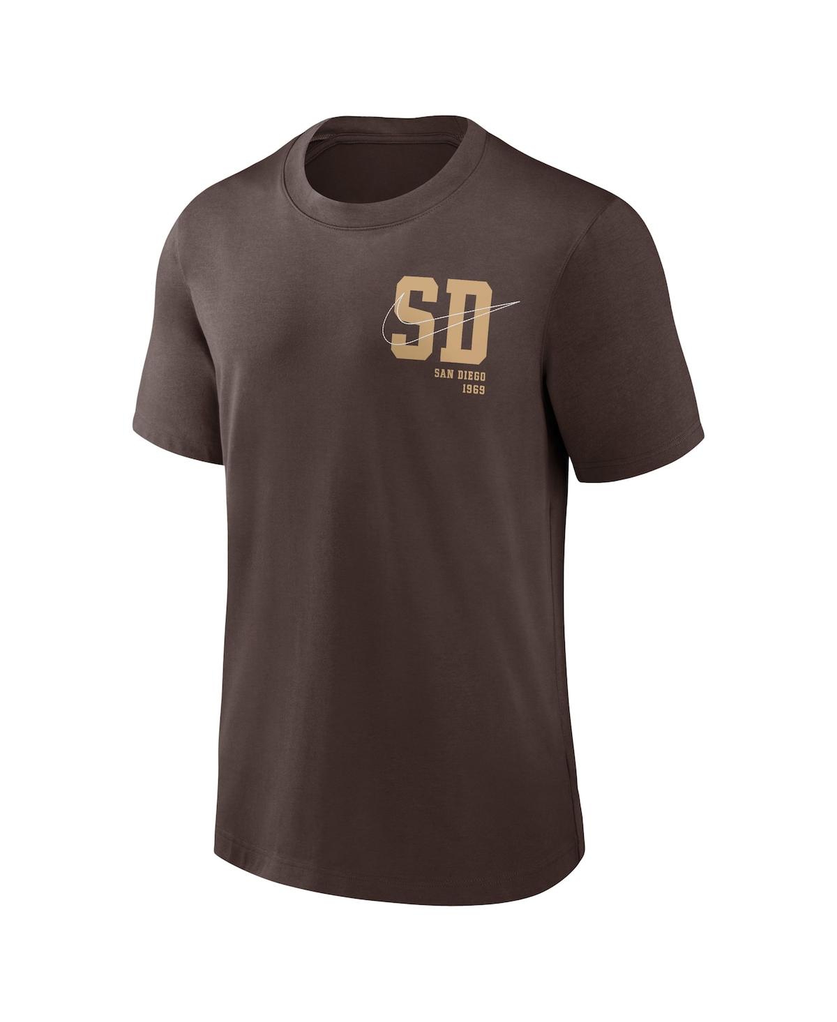 Shop Nike Men's  Brown San Diego Padres Statement Game Over T-shirt