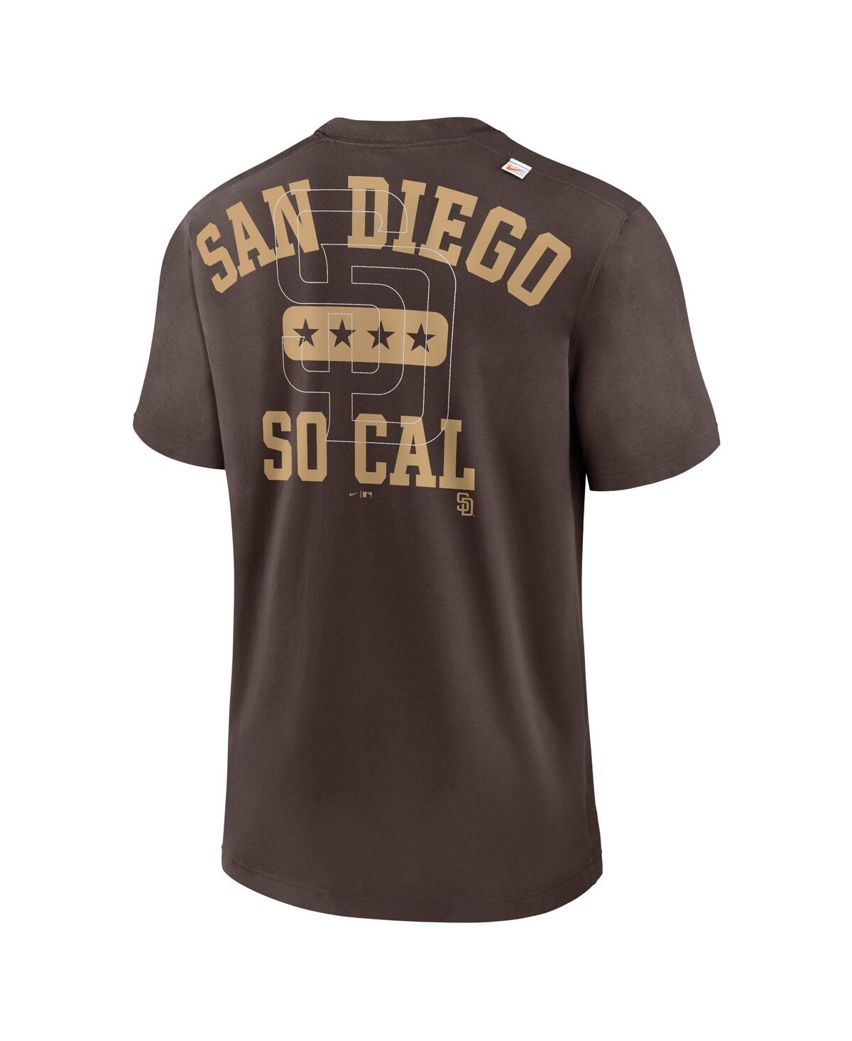 Shop Nike Men's  Brown San Diego Padres Statement Game Over T-shirt