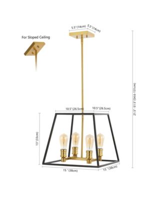 Lloyd 15" 4-Light Farmhouse Industrial Iron LED Pendant