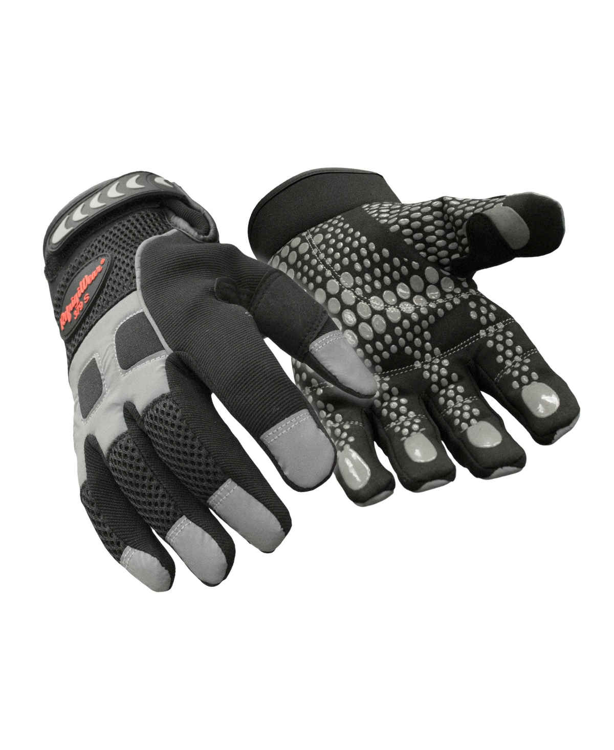 Men's Insulated Fleece Lined HiVis Super Grip Performance Work Gloves - Black