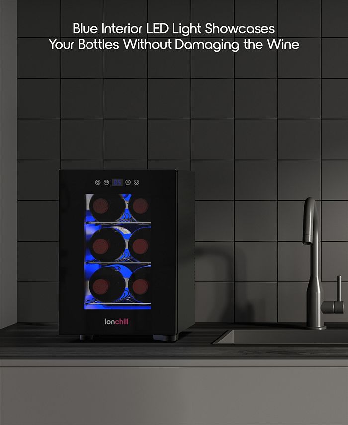 Tzumi IonChill 6Bottle Wine Cooler 13Liter Mini Fridge Macy's