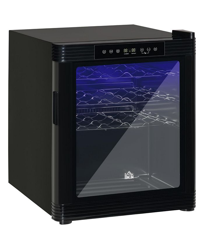 18 Bottle Wine Cooler, Mini Beverage Fridge, Freestanding Wine