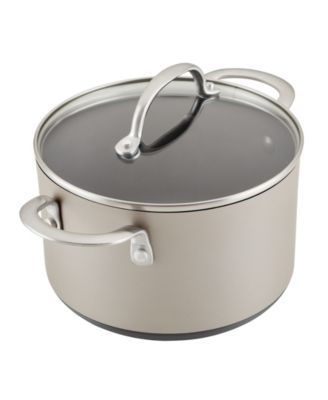 Achieve Hard Anodized Nonstick 4 Quart Saucepot with Lid