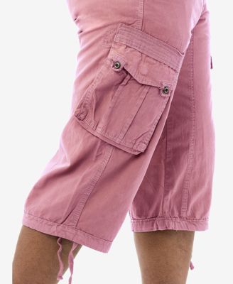 X RAY Big & Tall XRAY Belted Below Knee Long Cargo Shorts
