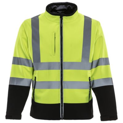 Big & Tall Hi Vis Softshell Jacket - High Visibility, Warm, Flexible Workwear