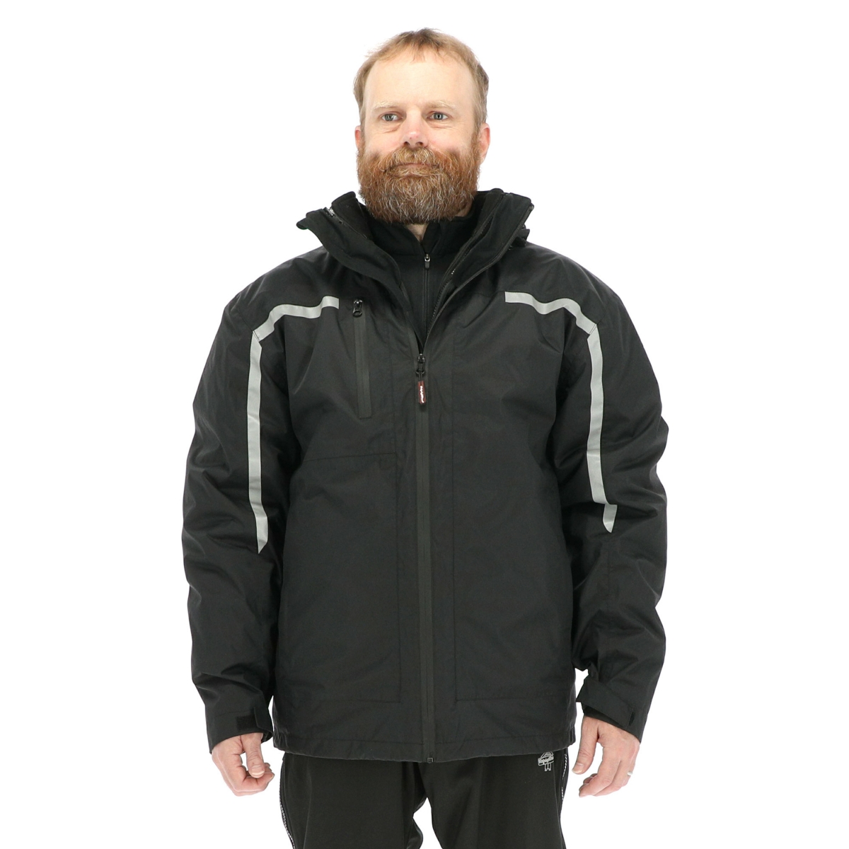 Big & Tall 3-in-1 Insulated Rainwear Systems Jacket - Black