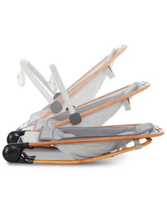 Baby Rock with me 2-in-1 Rocker and Stationary Seat | Compact Portable Rocker with Removable Toys Bar & Hanging Toys