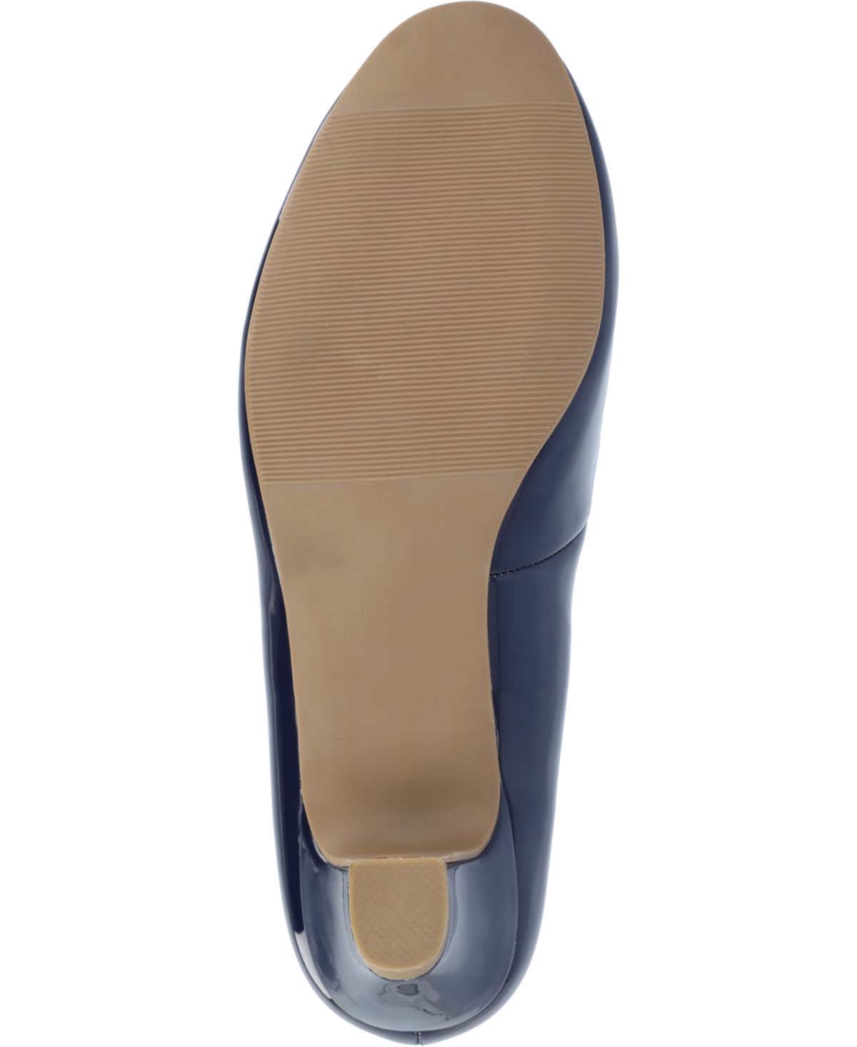 Journee Collection Luu Round Toe Pump In Navy Patent