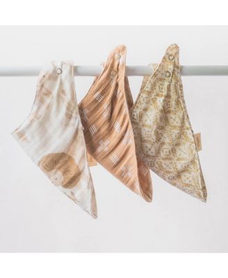 Baby Boys or Baby Girls Kendi Muslin Bibs, 3 Piece Set