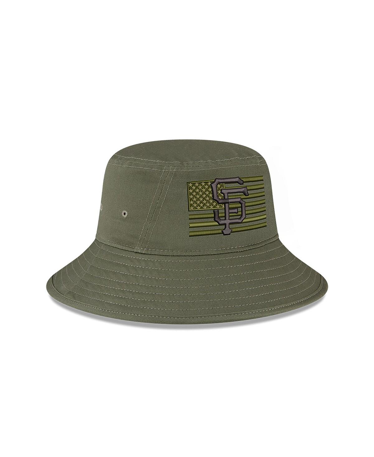 New Era Green San Francisco Giants 2023 Armed Forces Day Bucket Hat In Green