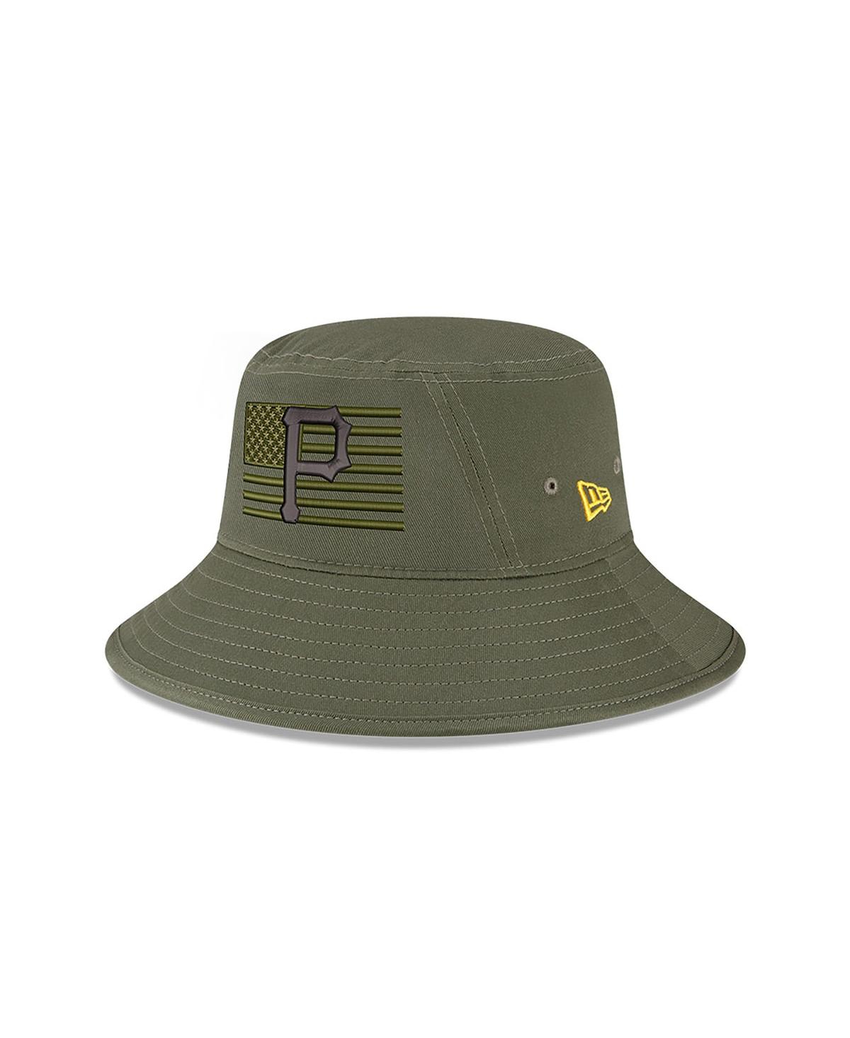 NEW ERA MEN'S NEW ERA GREEN PITTSBURGH PIRATES 2023 ARMED FORCES DAY BUCKET HAT 