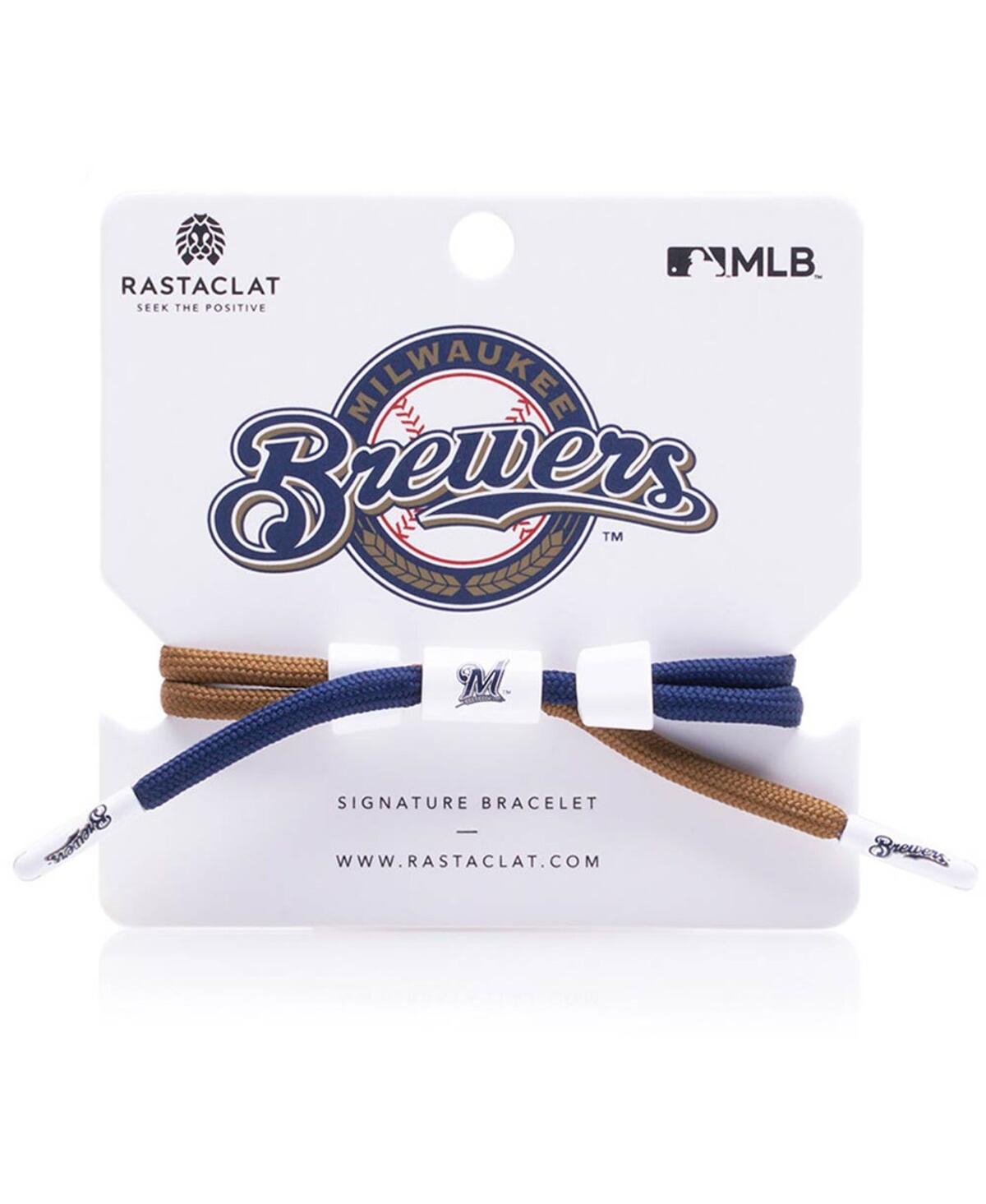 Rastaclat Men's  Milwaukee Brewers Signature Outfield Bracelet In Blue,brown