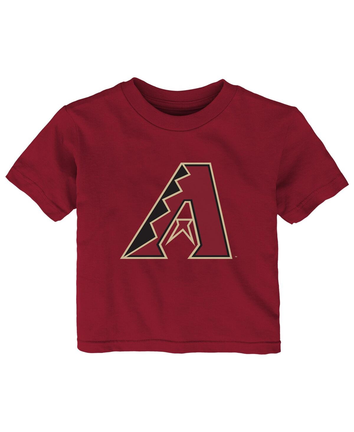 Outerstuff Babies' Infant Boys And Girls Red Arizona Diamondbacks Team Crew Primary Logo T-shirt