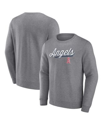 Men's Heather Gray Los Angeles Angels Simplicity Pullover Sweatshirt