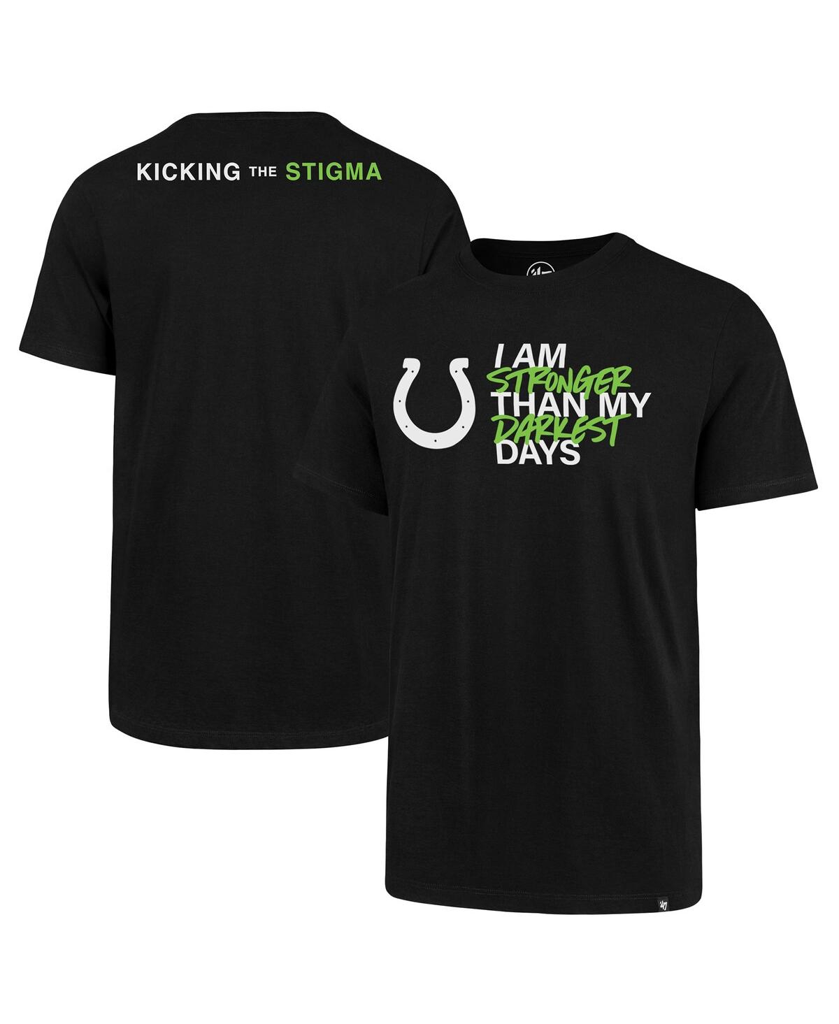 Men's '47 BrandIndianapolis Colts Kicking the Stigma T-shirt - Black
