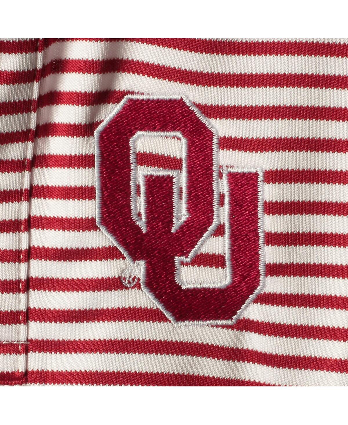 Shop Garb Infant Boys And Girls  Crimson, White Oklahoma Sooners Carson Striped Short Sleeve Bodysuit