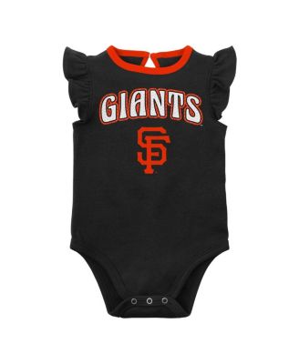 Infant Boys and Girls Black, Heather Gray San Francisco Giants Little Fan Two-Pack Bodysuit Set