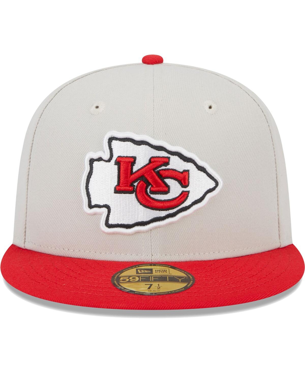 Shop New Era Men's  Khaki, Red Kansas City Chiefs Super Bowl Champions Patch 59fifty Fitted Hat In Khaki,red