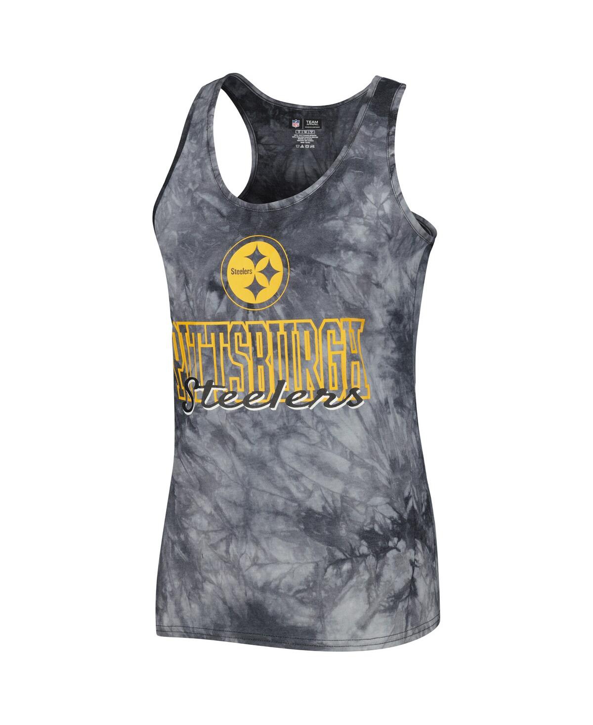 Shop Concepts Sport Women's  Charcoal Pittsburgh Steelers Billboard Scoop Neck Racerback Tank And Shorts S
