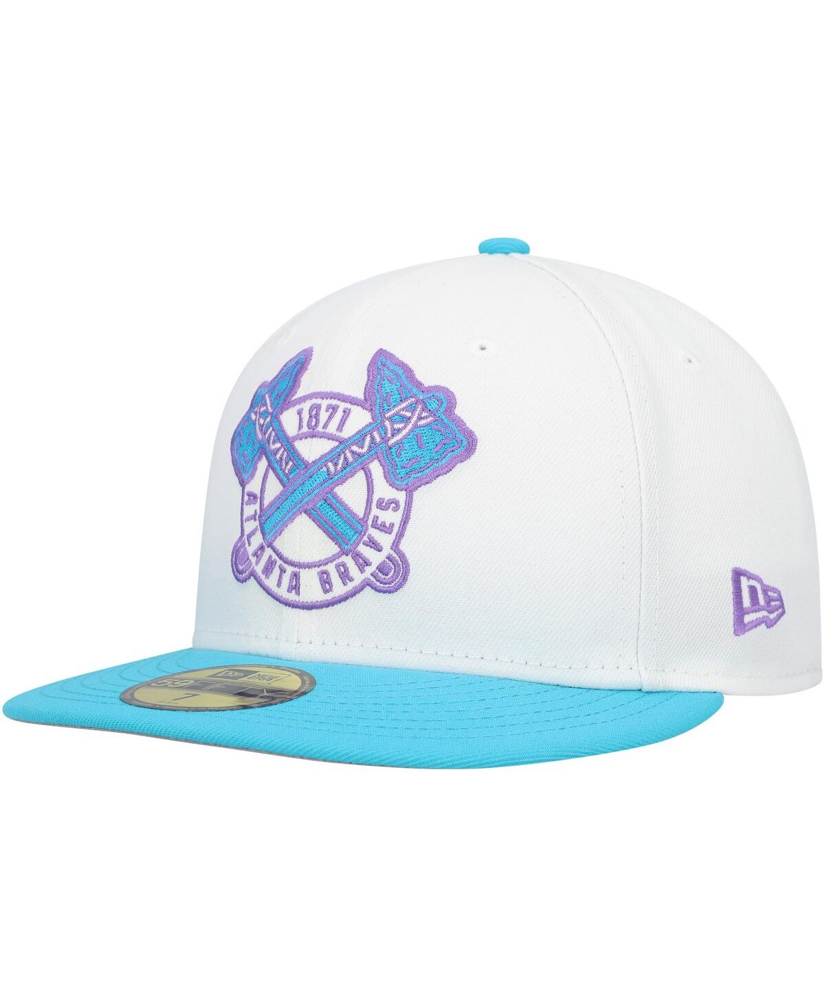 Men's New EraAtlanta Braves Vice 59FIFTY Fitted Hat - White