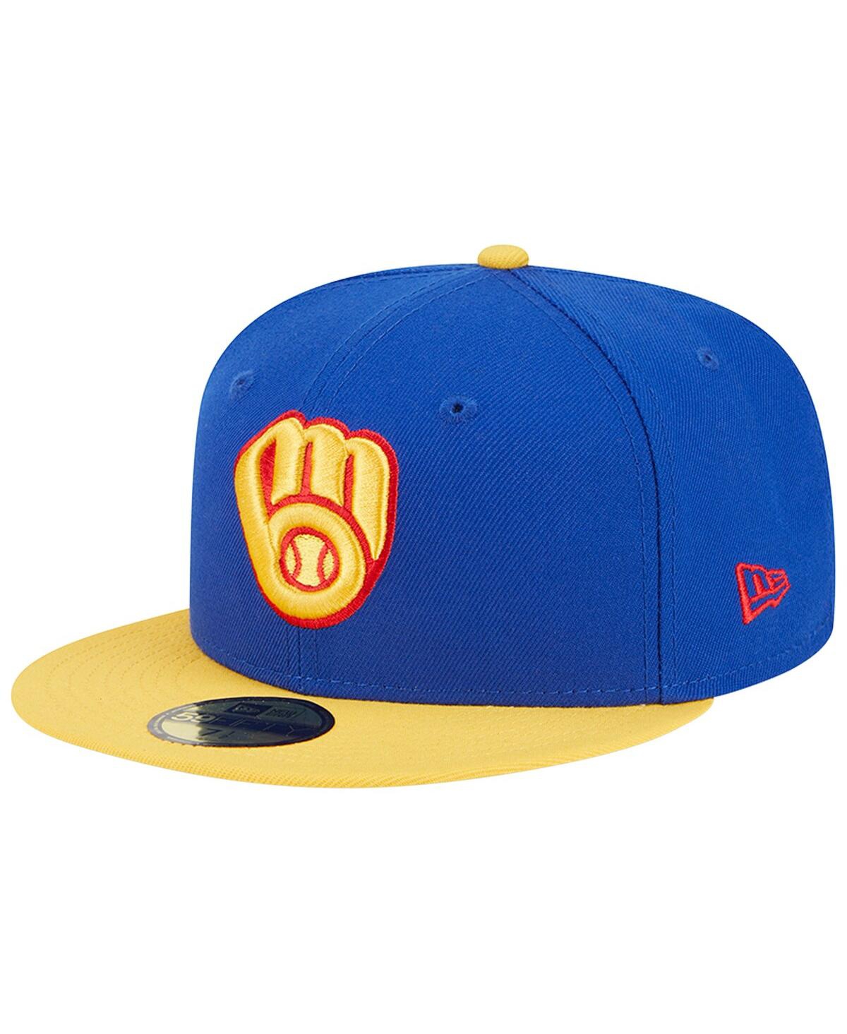 Men's New Era Yellow Milwaukee Brewers Empire 59FIFTY Fitted Hat - Yellow