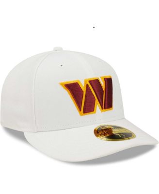 Men's White Washington Commanders Omaha Low Profile 59FIFTY Fitted Hat