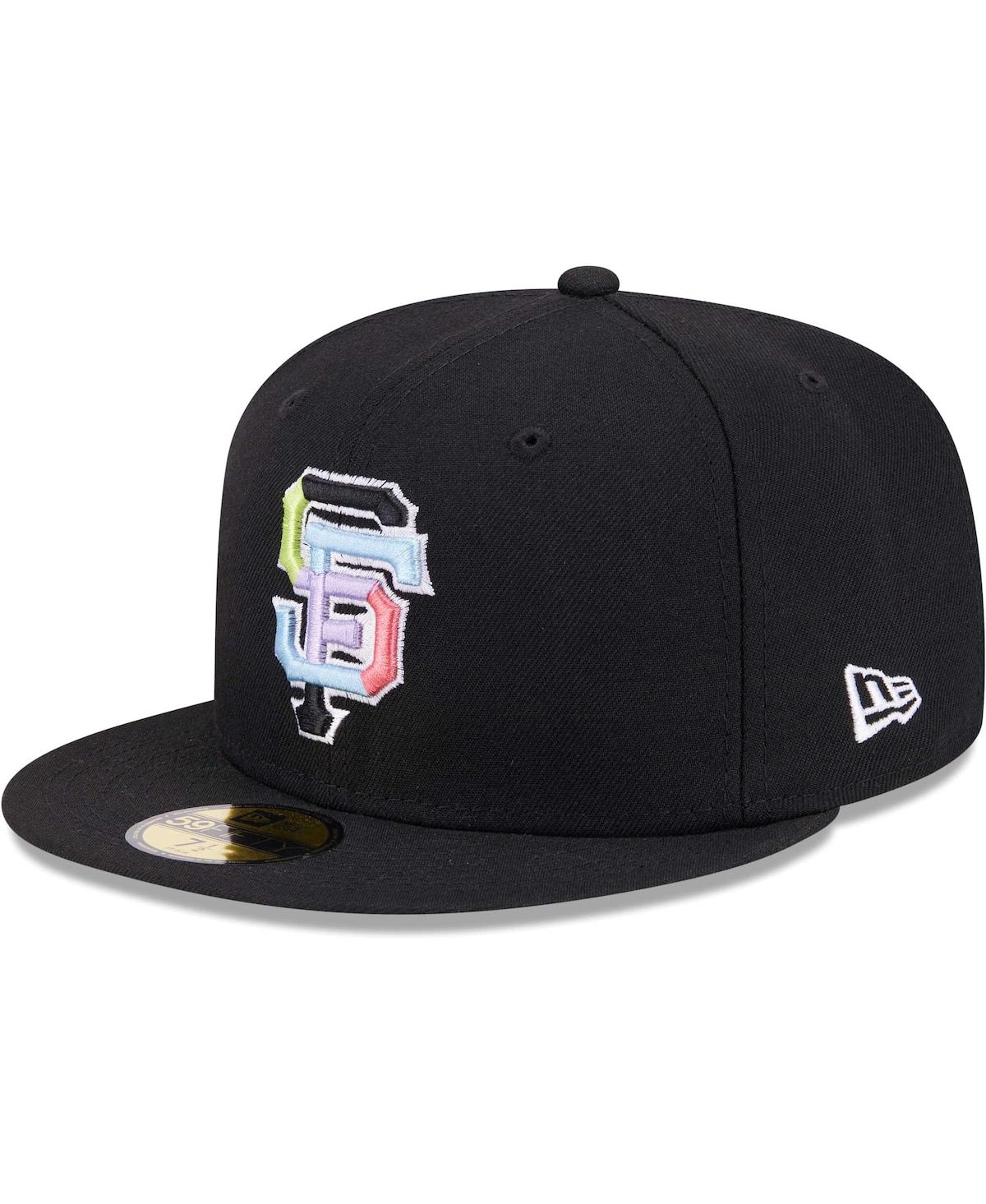 Shop New Era Men's  Black San Francisco Giants Multi-color Pack 59fifty Fitted Hat