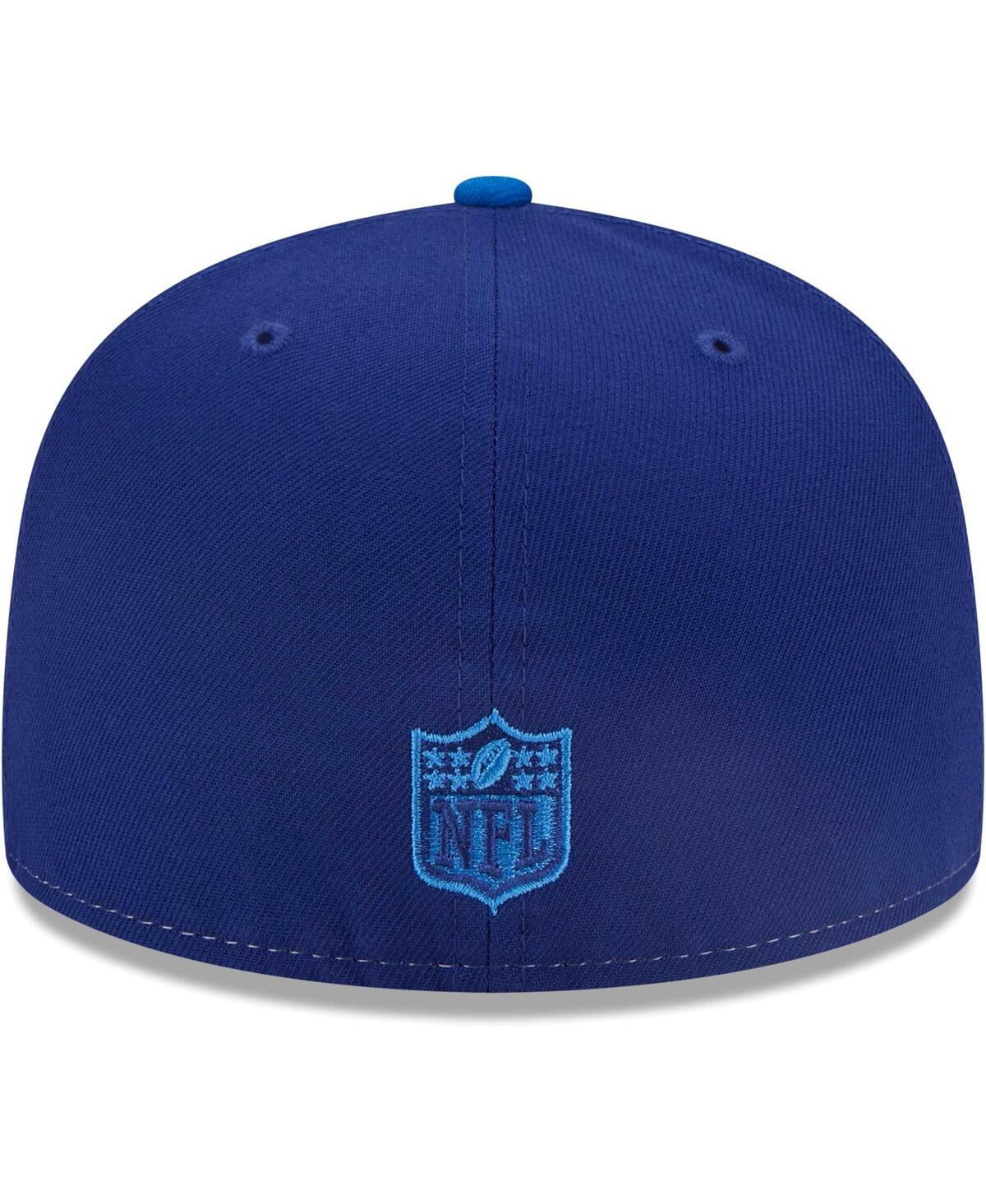 Men's New EraLos Angeles Rams Tri-Tone 59FIFTY Fitted Hat - Royal