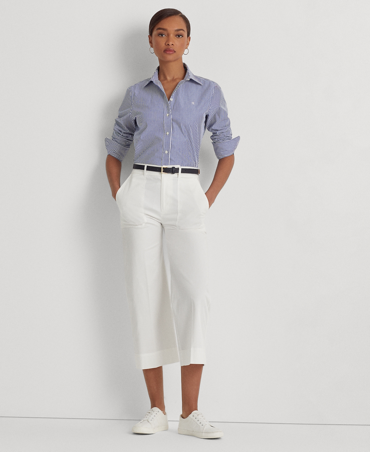 Ralph Lauren Non-iron Straight-fit Shirt In Blue