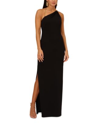 Aidan Mattox Women's Chain-Strap Asymmetric-Neck Gown - Macy's