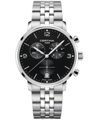 Certina - Women's Swiss Chronograph DS Caimano Stainless Steel Bracelet Watch 42mm