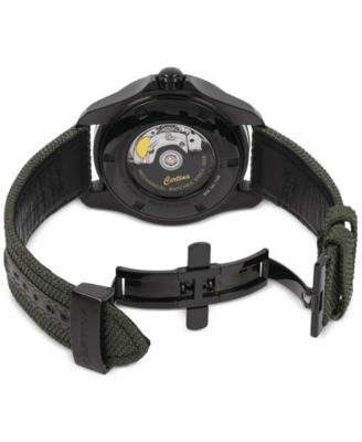 Men's Swiss Automatic DS Action GMT Green Synthetic Strap Watch 43mm