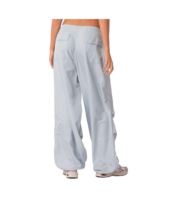 Edikted Women's Low Rise Nylon Cargo Pants Macy's