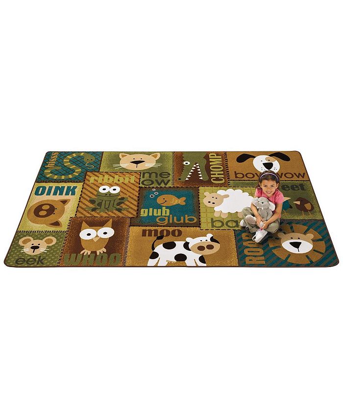 Carpets For Kids Animal Sounds Toddler Rug Nature 4' x 6' Rectangle