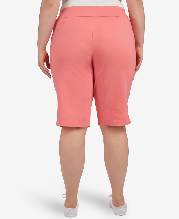 HEARTS OF PALM Plus Size So Sun Sational Solid Tech Stretch Skimmer