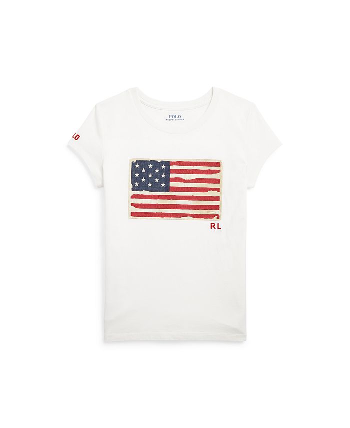 Polo Ralph Lauren Big Girls Flag Cotton Jersey Tshirt Macy's
