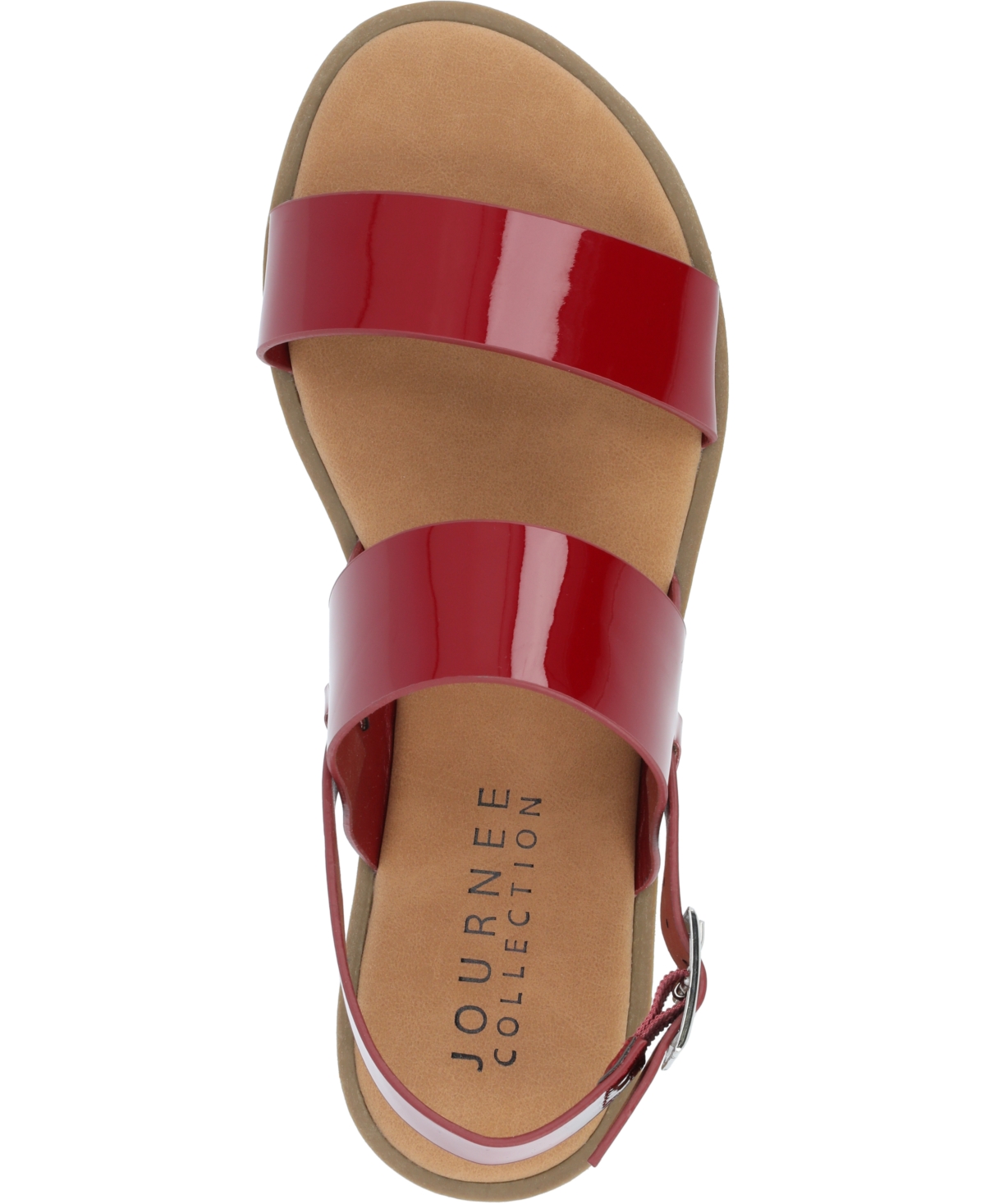 Journee Collection Journee Women's Wide Width Lavine Sandals In Red Patent