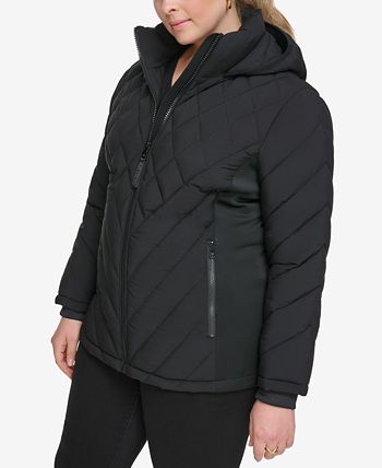Plus size calvin klein puffer coat sales