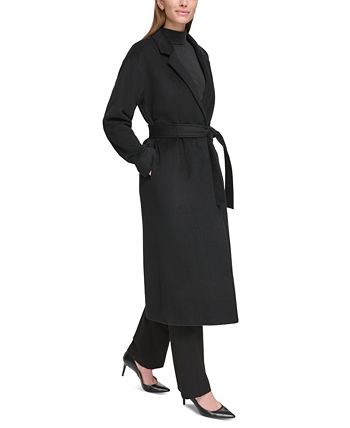 Calvin klein single breast online cashmere blend walker coat