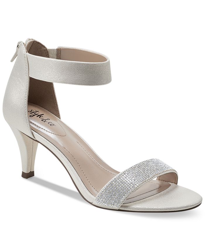 Style & Co Phillys Two-Piece Evening Sandals, Created for Macy's - Macy's