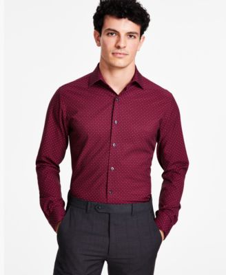 Men's Slim Fit Diamo Geo Dress Shirt, Created for Macy's