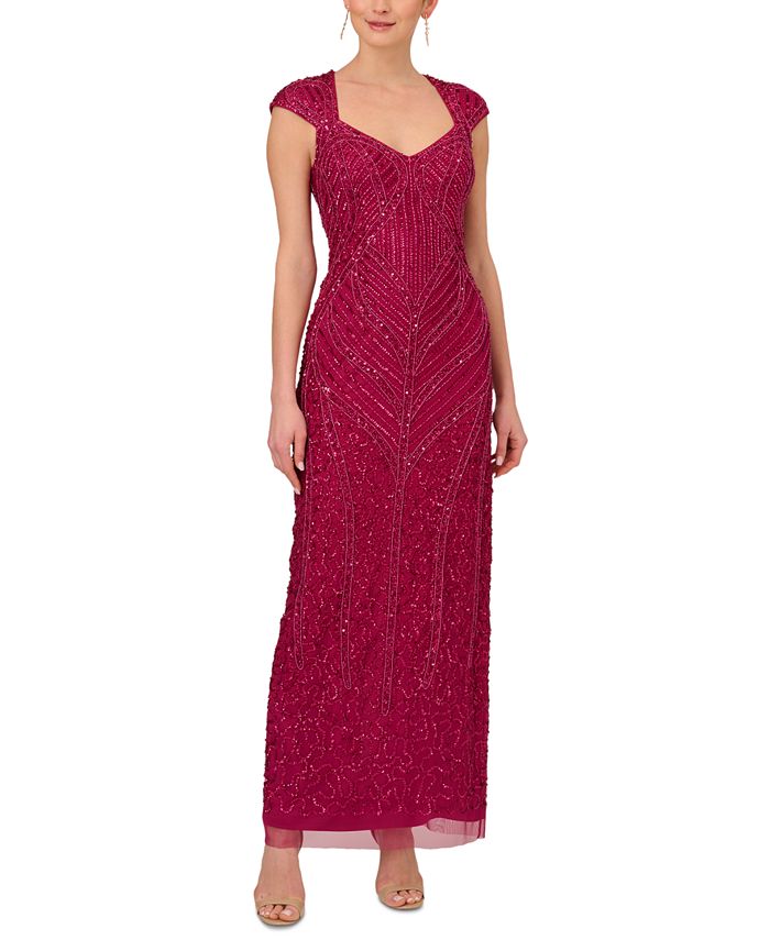 Adrianna papell deals wine dress