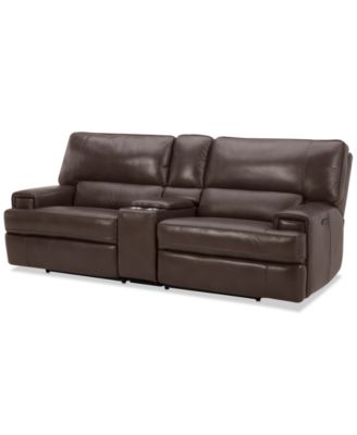 Furniture - 3 Pc Zero Gravity Reclining Leather Sectional Sofa